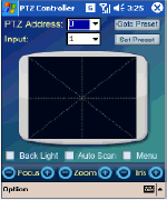 PTZ Controller for Pocket PC