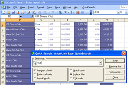 Excel Quick Search