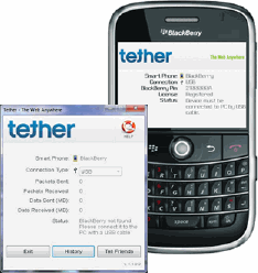 Tether for BlackBerry