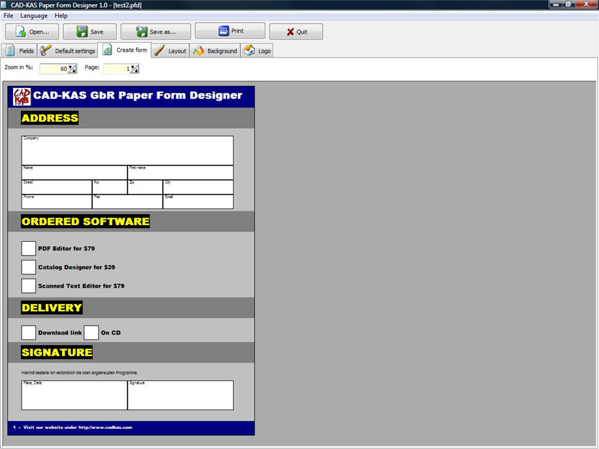 Paper Form Designer Create Your Own Paper Forms For Printing