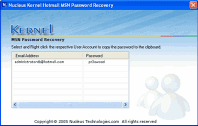 Nucleus Kernel Hotmail MSN Password recovery