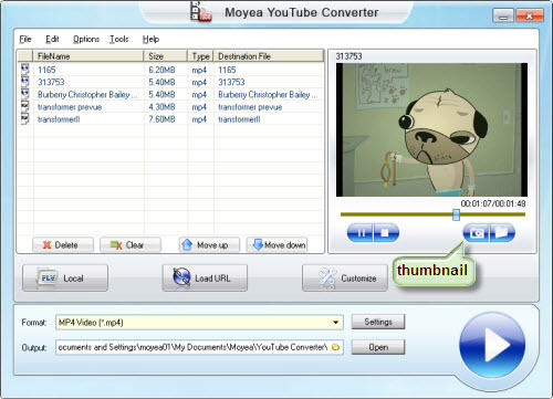 convert YouTube videos to MP4.