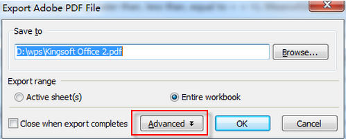 advanced output parameters