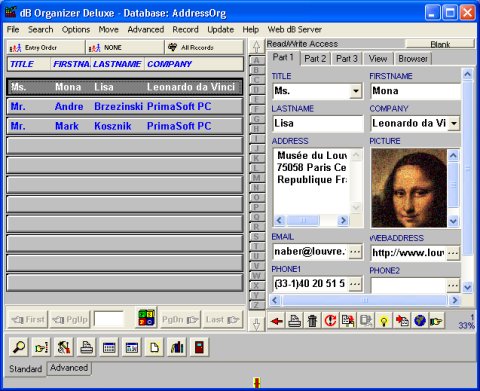 db organizer deluxe database software screenshot windows bestshareware