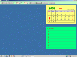 Screenshot of Desktop Calendar