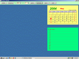 Free desktop calendar adds a calendar and to-do-list to your computer's desktop.