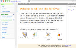 DbFace PHP for MySQL