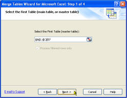 Merge Tables Wizard for Excel