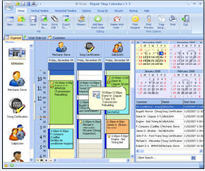 Repair Shop Calendar for Workgroup