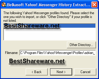 Yahoo! Messenger History Extractor