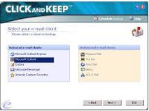 E-mail backup software