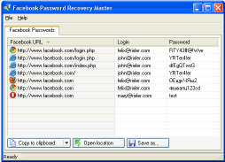 Facebook Password Recovery Master