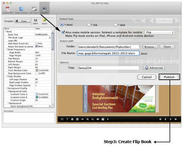 Convert PDF Files to Flash Flipbooks Step 2