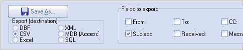 list all file formats you can choose to convert and fields to export