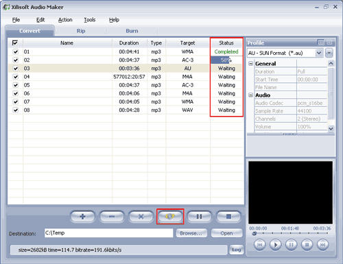 convert WMA to MP3.