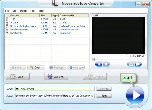 convert YouTube videos to MP4.