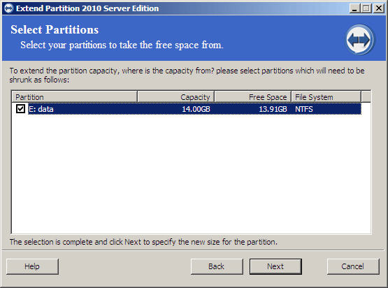 extend system partition on Server 2003/2000/2008.