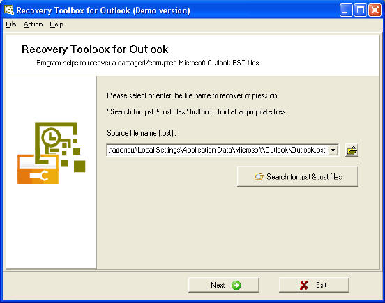repair Outlook .pst files.