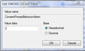 Disable UAC