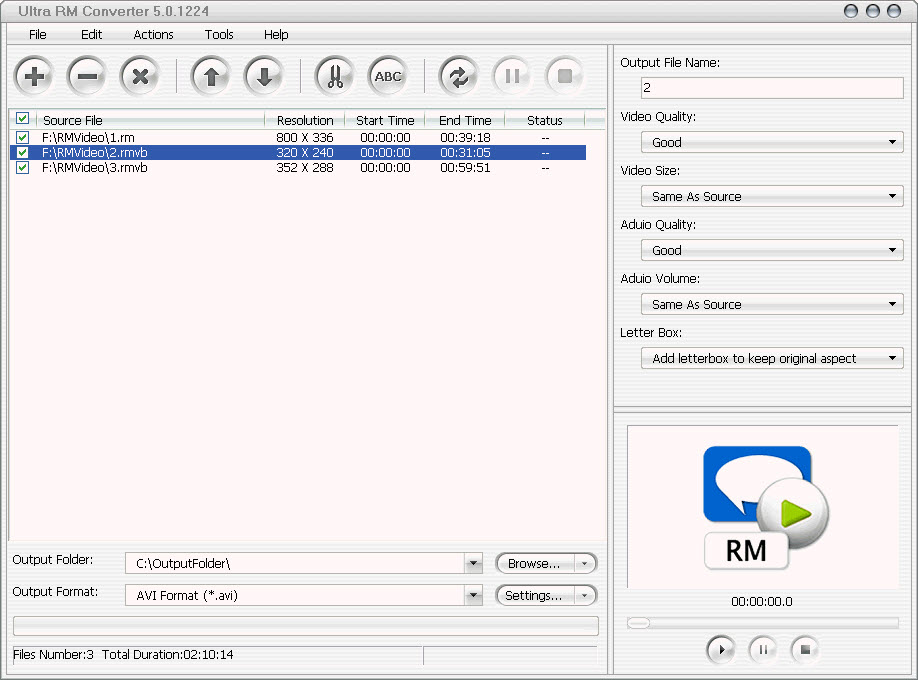 Ultra RMVB Converter Download  Convert RM to AVI,RM to MPEG,RM to WMV
