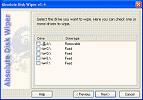 Select drives dialog