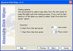 Wiping options dialog