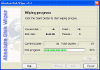 Wiping progress window