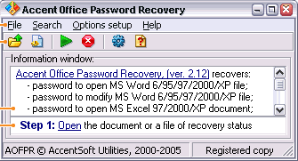 Accent Office Password Recovery