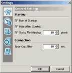 General settings window