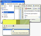 Easy controls, easy interface, user-friendly environment. Make your SWF files smaller in seconds!