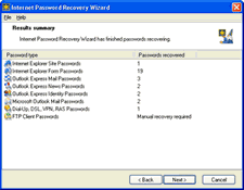 Internet Password Recovery Wizard