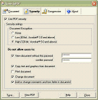 SpeedyPDF - Security Tab