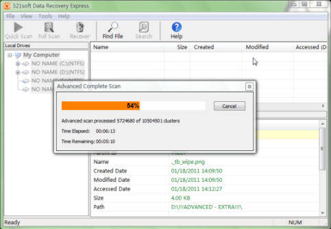 321Soft Data Recovery Express quick scan