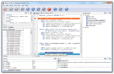 Debugger for MySQL