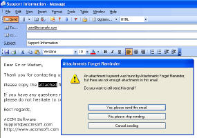 Attachments Forget Reminder for Outlook