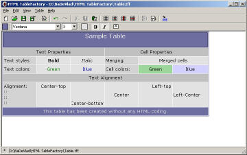 HTML table editor