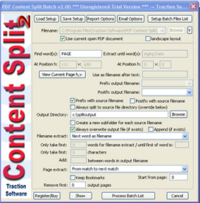 PDF Content Split Batch