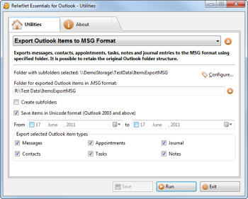ReliefJet Essentials for Outlook